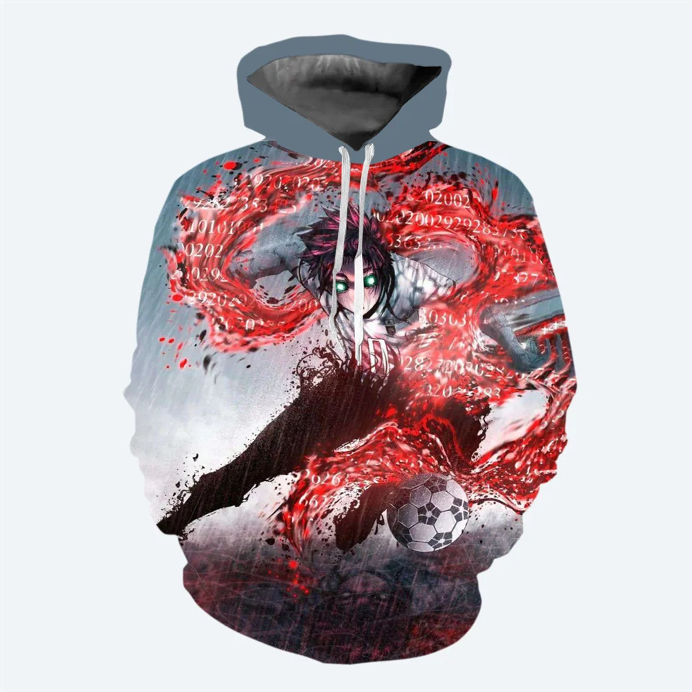 thumbnail image 1 of Sudadera con capucha de Anime Blue Lock para hombre, de gran tamaño, con estampado 3D, moda de Anime, sudadera informal, ropa de invierno de Anime, 1 of 5