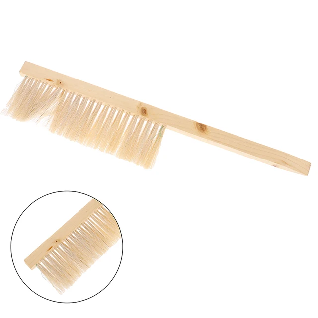 Méhészeti Szerszámok Fa Mézes Kefe Wasp Méh Söpörj Két Sor Ló Farok Hajat Új Méhkefe Méhész Felszerelés - Image 6