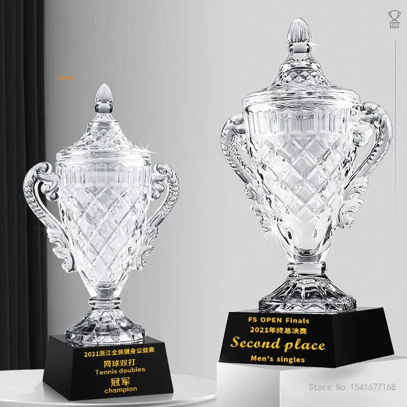 Customized Crystal Trophy High Grade Football Basketball Sports Game reward Home Decoration, Commemorative Prize, Fishing Trophy