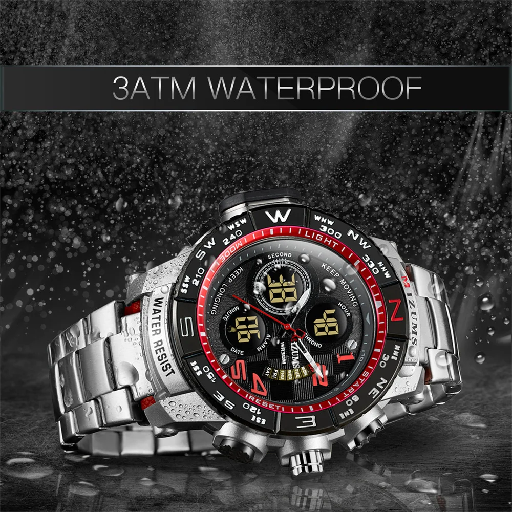 Homens de Luxo Pulseira de Aço Digital Led Sport Ver Eletrônico Impermeável Relógio de Pulso Relógio Militar Marca Top - Image 3