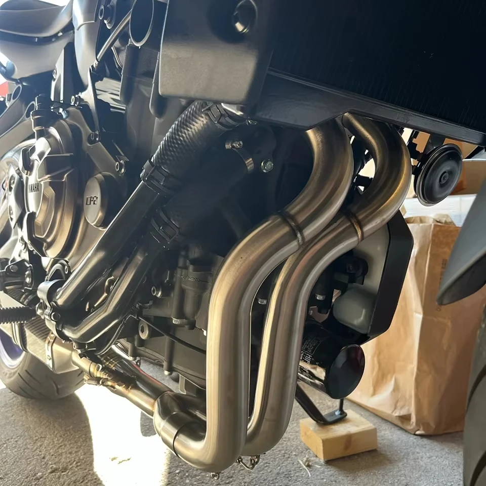Motorcycle Exhaust Front Pipe For Yamaha MT-07 FZ-07 MT07 FZ07 XSR700 2014- Motorcycle Exhaust Front Pipe Muffler System Escape