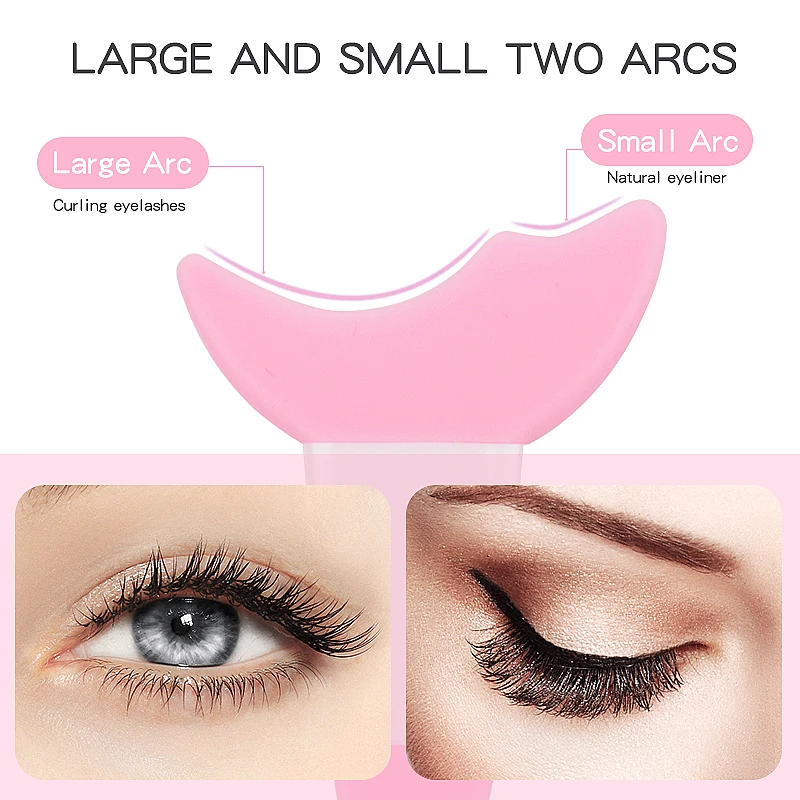 Description Picture 5 of item1pcs Eye Makeup Aid Professional Eyeliner Template Mascara Baffle Silicone Stencil Eyebrow Eyeliner Shaper Assistant Beauty Tool