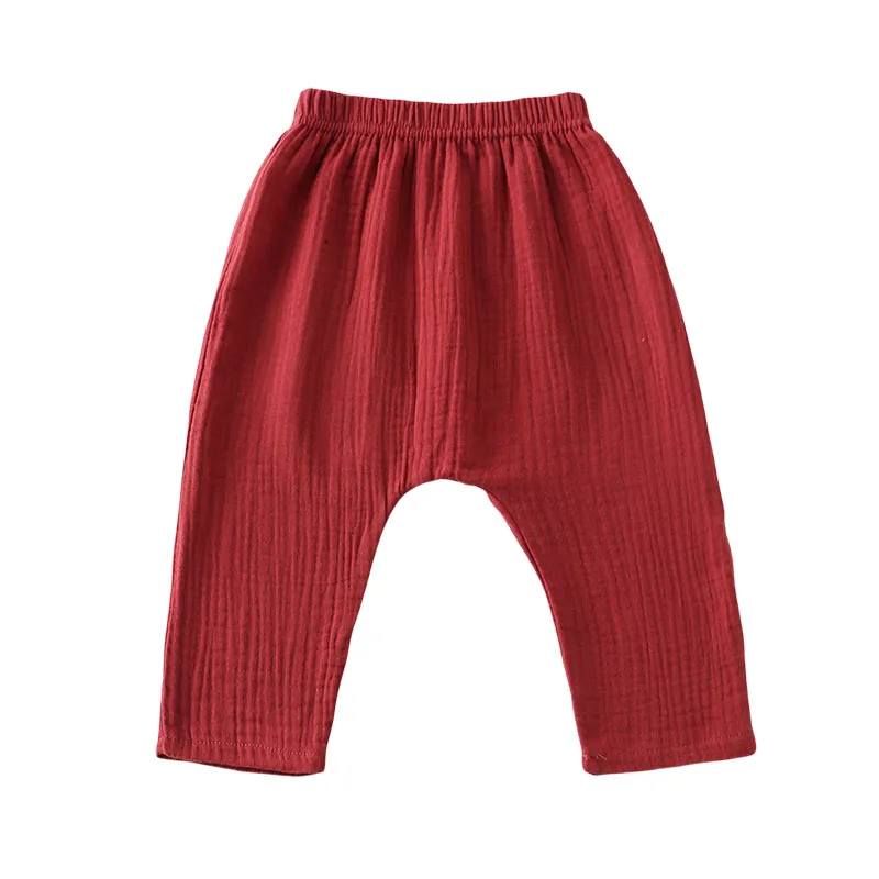 Jumping Meters 2-7T Ankle-Length Boys Girls Trousers Pants Cotton Children's Wear Solid Kids Pants For Summer