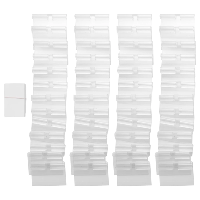 

300Pcs Clear Plastic Label Holder Price Tag, Shelf Label Clip Removable Label Holder For Storage Bins Basket Labels