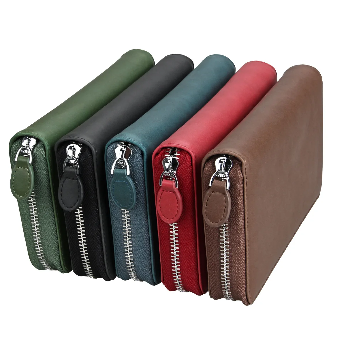 

Wallet card bag all-in-one bag, men's leather, large capacity, women's long zipper, organ card bag, multiple card slots