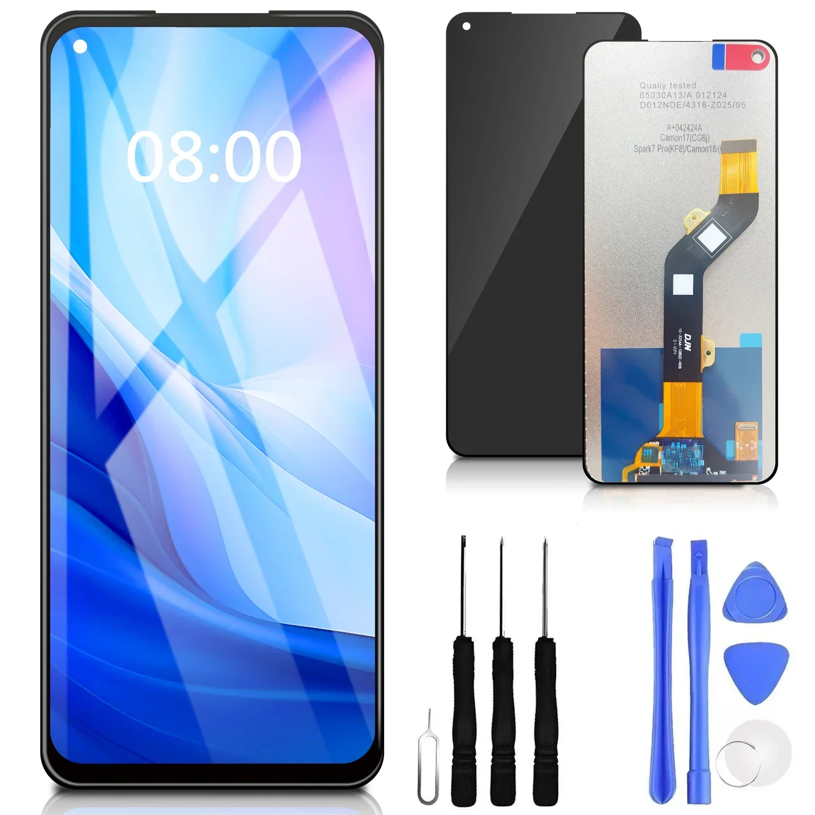 

6.6" For Tecno Camon17 CG6J Camon18i CG6 Spark7 Pro KF8 LCD Display Touch Screen Digitizer Assembly Replacement