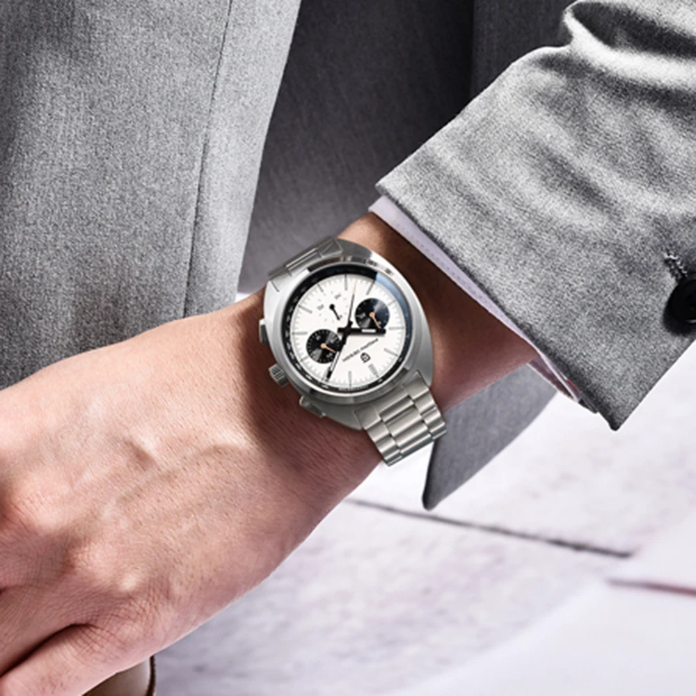 PAGANI DESIGN ساعات رجالية كرونوغراف ساعة معصم ريا...