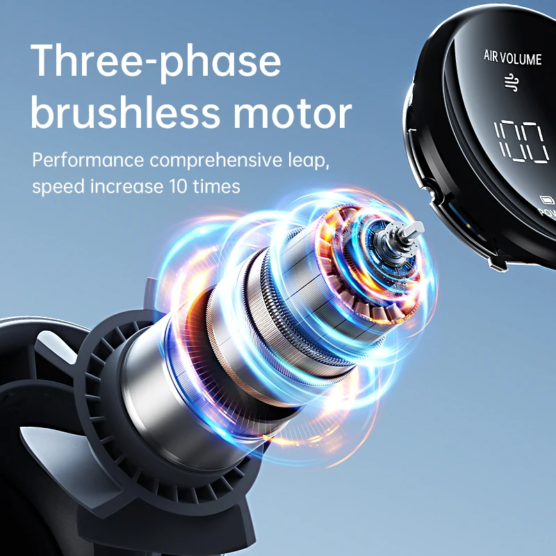JISULIFE Mini Handheld Portable Fan, 100 Wind Speeds, 5000mAh Battery Rechargeable, LED Digital Display, Travel,Camping,Outdoor 3