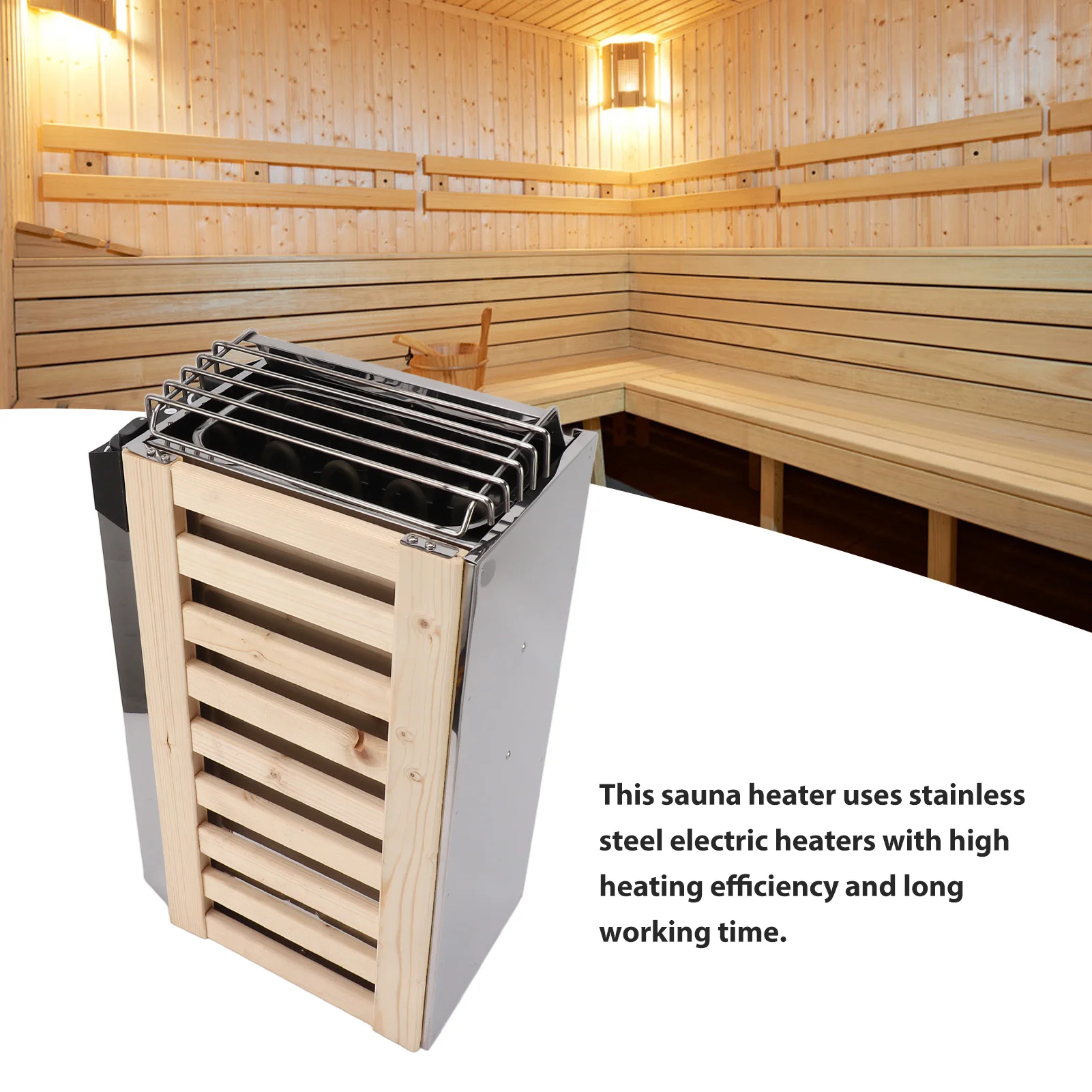 3.6KW Sauna Heater Internal Control Stainless Steel Sauna Heating Stove for Home Hotel Steam Room 110V 6