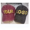 1pcs Customized Letter Baseball Caps Denim Logo Embroidered Unisex Four Seasons Cotton Washed Cloth Durable Adjustable 1