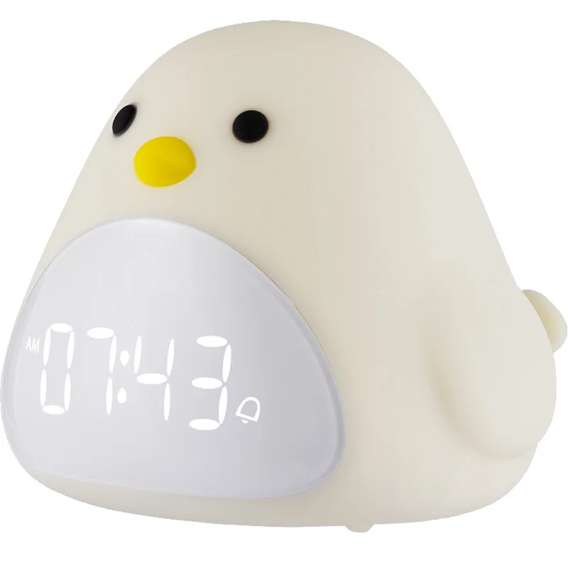 

Cute Animal Child Alarm Clock Sleep Trainer Digital Wake Up Colorful Night Light Snooze Temperature Timer Kid Alarm Clock