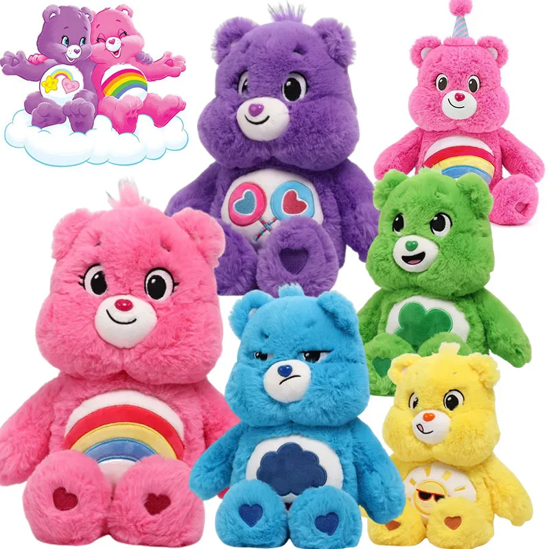 

Миниатюрная Подлинная кукла Carebears, 40 см, в виде розового радужного цветка, супер мягкая плюшевая кукла, украшение для комнаты, детский подарок на день рождения