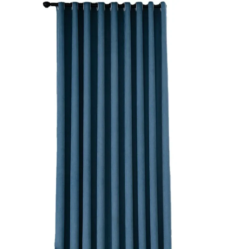 Full Shading Bedroom Shade Cloth Super Sound Insulation Living Room Bedroom Light Luxury Pure Color Cotton Hemp Screen Window 6