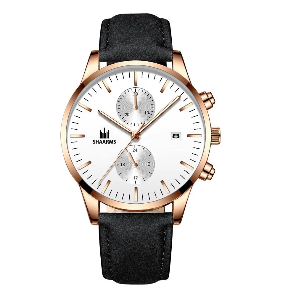 

Luxury Watch Men Leather Wrist Watch Man Clock Fashion Male Clock Calendar Quartz Wristwatch Casual Sport Watches for Men Reloj