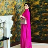Mode gland Abayas femmes manches chauve-souris Maxi robe caftan dubaï robe de soirée Islam Jalabiya Eid Caftan marocain Kebaya Djellaba