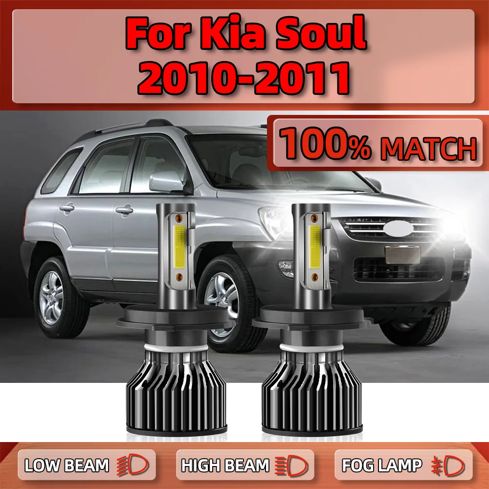 

2PCS Car LED Headlight Bulbs 120W 20000LM Turbo Auto Headlamps 6000K White Canbus Car Light 12V 24V For Kia Soul 2010 2011