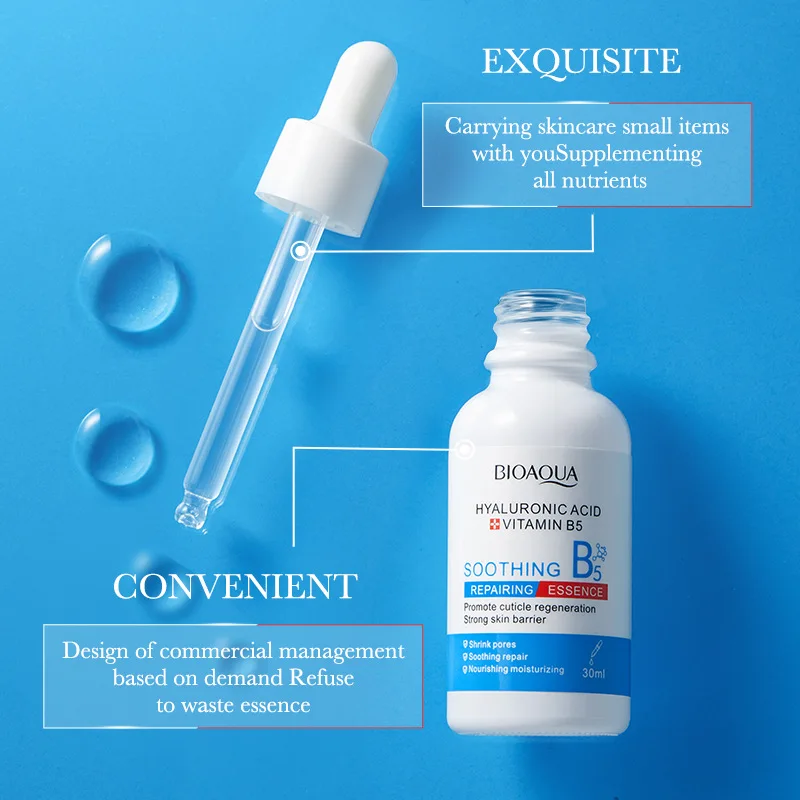 Vitamin B₅ Pore Shrinking Serum Hyaluronic Acid Wrinkle Remover Moisturizing Soothing Repair Skin Care Anti Aging Cream B5