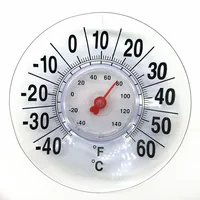 Large 7"  Indoor Outdoor Rubber Suction Cup Window Thermometer 2