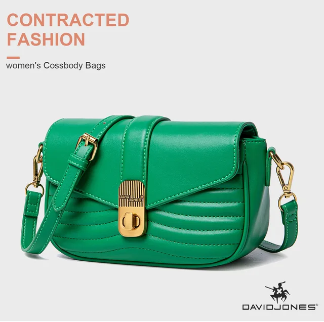 David Jones Women Faux Leather Bags Luxury Handbags Top Zip Ladies  Crossbody Bag 2023 Trend Designer Envelope Shoulder Bag