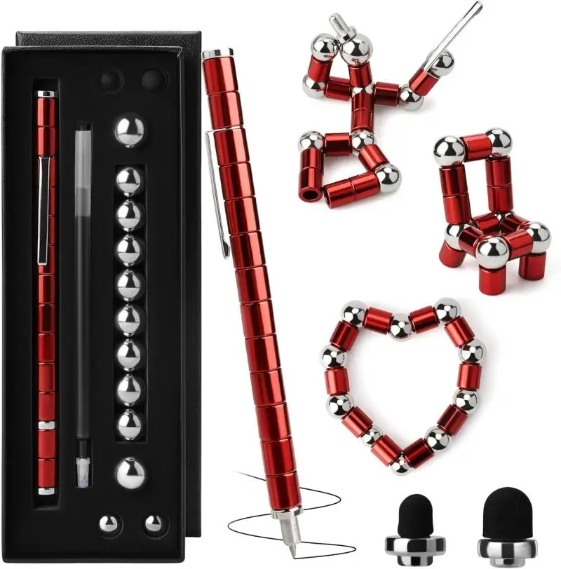 Magnetic Fidget Pen DIY Magnet Fidgi Pen Multifunctional Deformable Magnet Writing Ballpoint Toy Pen, Best Gift For Friends