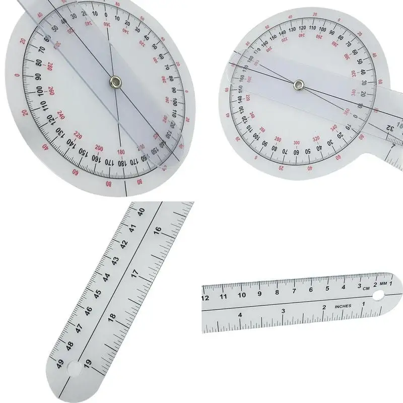 12 Inch Goniometer Goniometer 12 Inch Occupational Physical Protractor 360 Degree Physical Angle Protractor Ruler For Knee 2