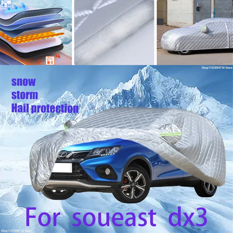 

For soueast dx3 Outdoor Cotton Thickened Awning For Car Anti Hail Protection Snow Covers Sunshade Waterproof Dustproof