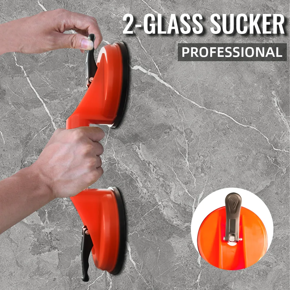 Glass Lifting Suction Cups Heavy Duty Vacuum ABS Handle Holder for Floor Tile Auto Car Windshield Repair Hand Tools