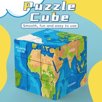 Magic Cube 3x3x3 3D UV map Color painting Fun Stress Relief Puzzle Professional Smooth Speed Game Children's Toys Gifts 1