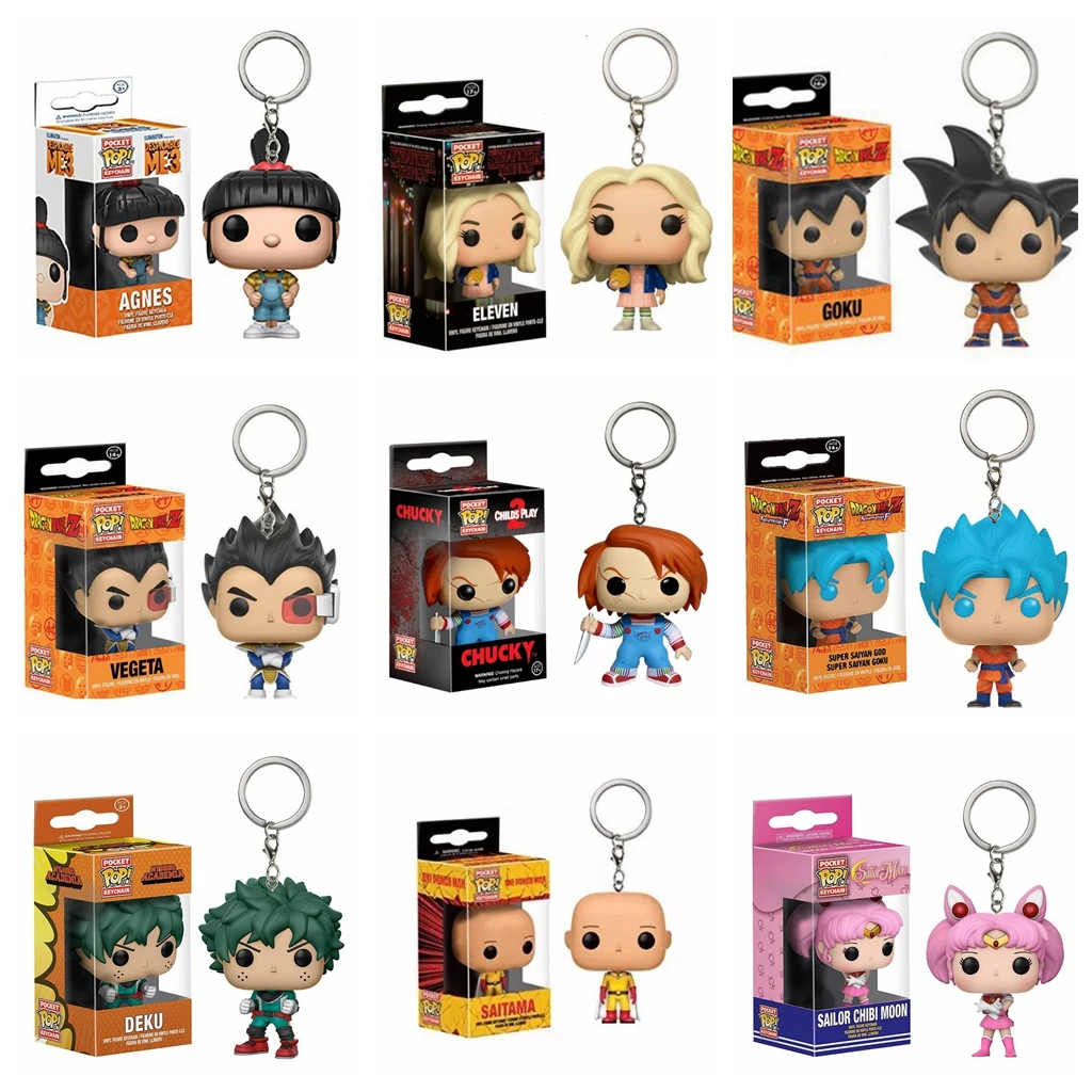 thumbnail image 4 of FUNKO POP Nuevo llavero de Frozen Toy Story Wall-E Minions Dragon Ball Naruto One Piece Figura de acción Juguete Regalos para niños, 4 of 5