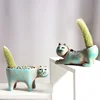 Ceramic Flower Pot Cute Cat Succulent Plant Pots Vase Simulation Animal Cartoon Pots Planters for Indoor Plants Home Decoration 1