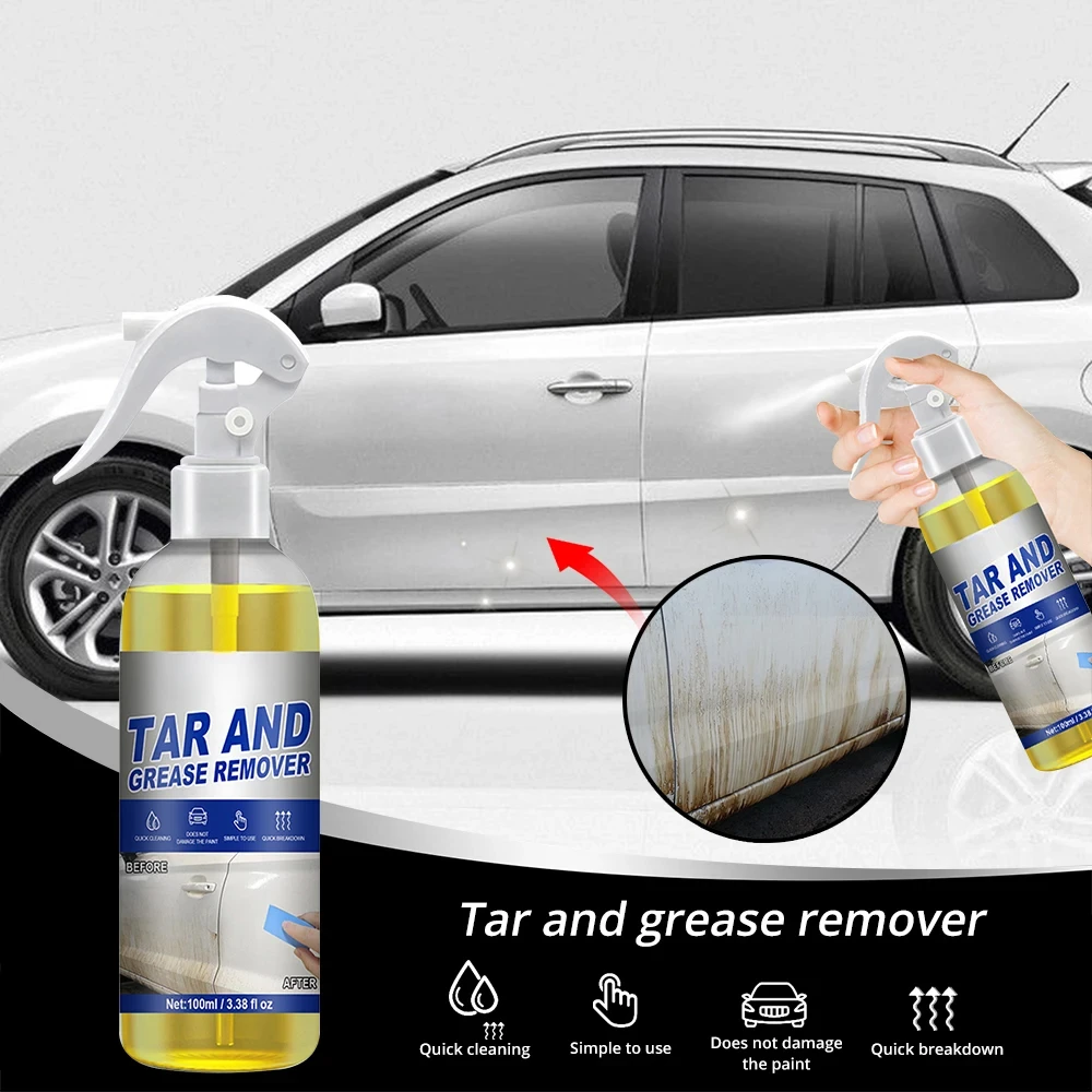 100ml Car Oil Tar Grease Remover Solvent Based Spray Greases Police Degreaser Cleaner Kitchen Home Dilute Dirt Wash Maintenance