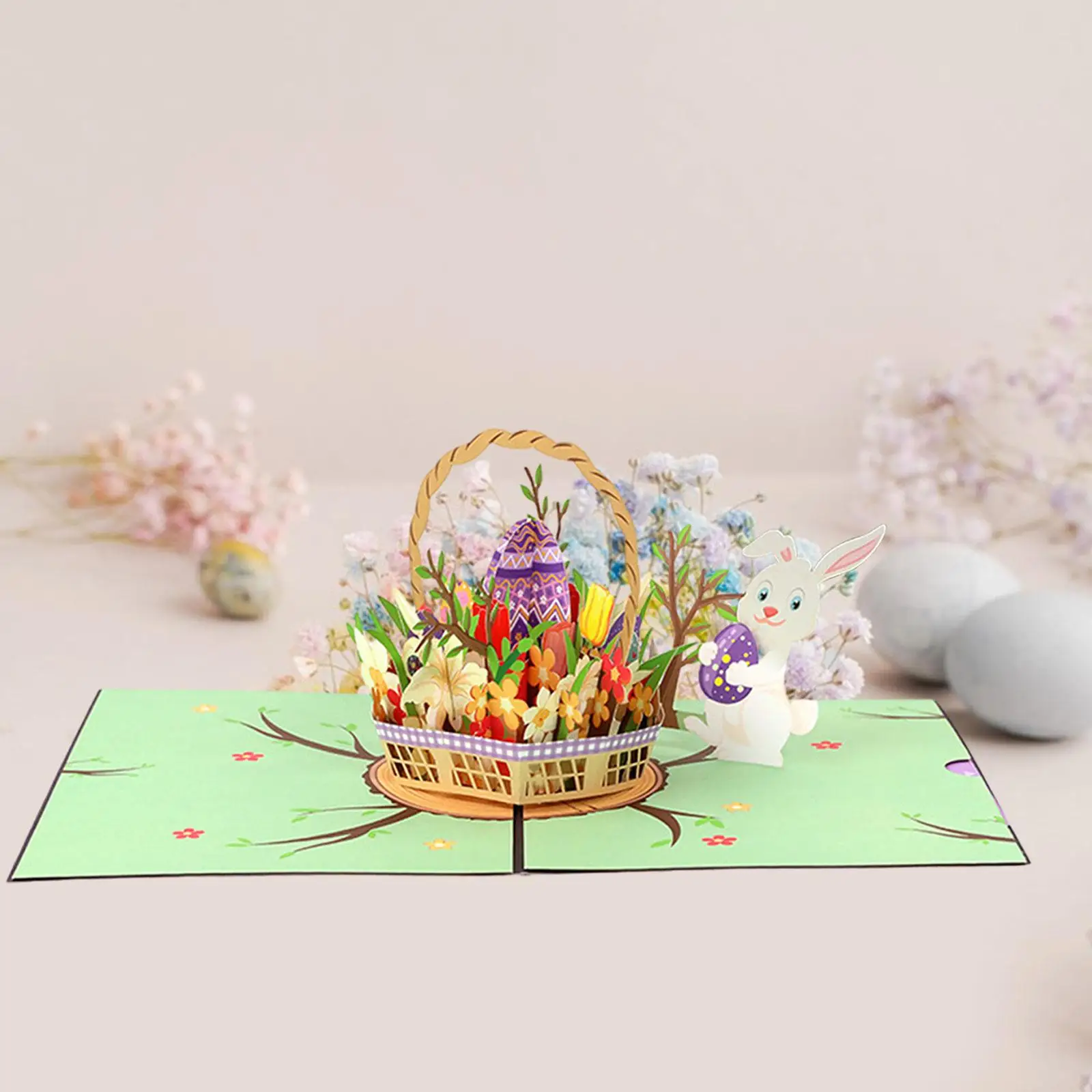 Easter Greeting Card Graduation Card Cute Spring 3D Greeting Cards for Festival Easter Celebration Events Grandson Granddaughter