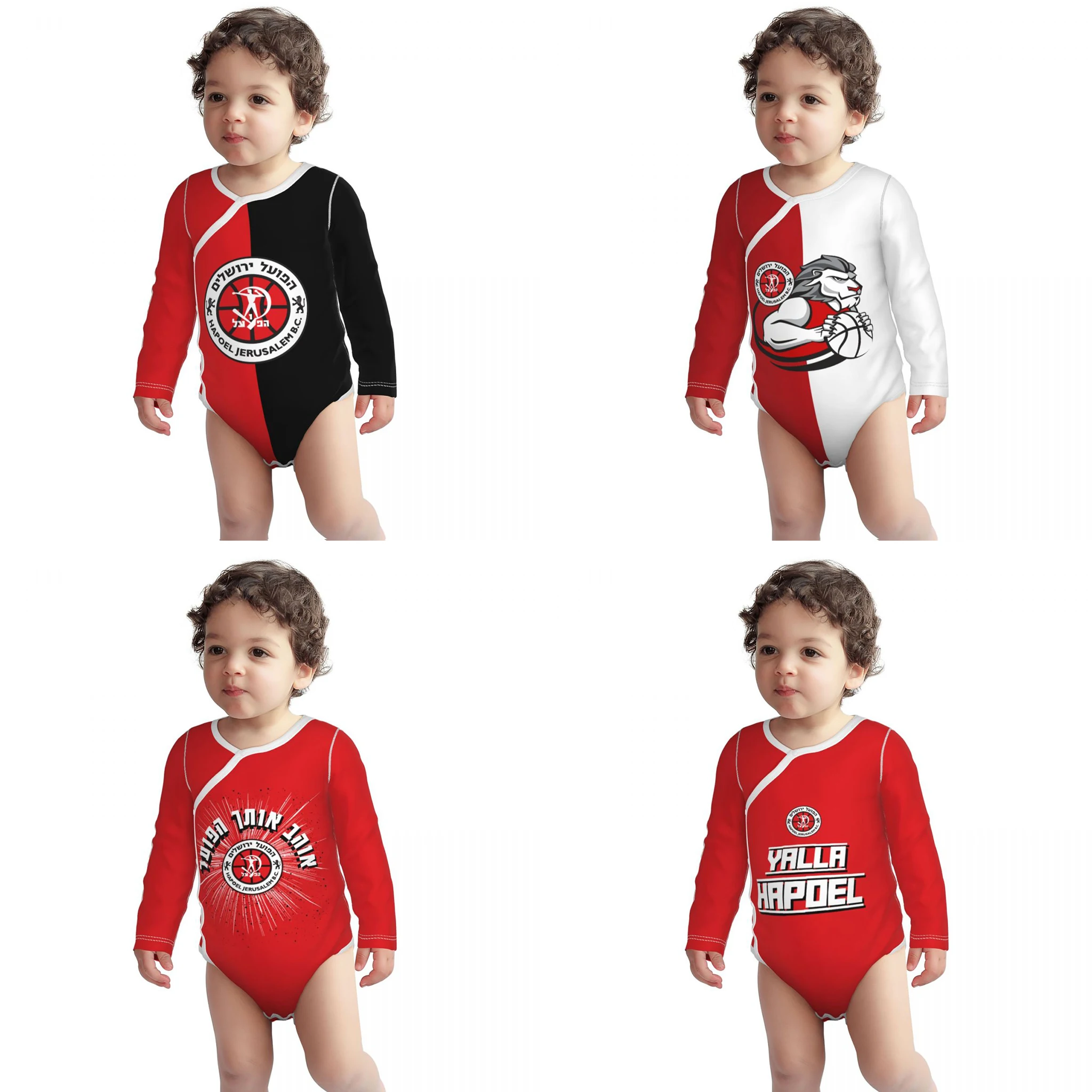 

Hapoel Jerusalem Basketball Baby Bodysuit Unisex Cotton Newborn Onesie Boy Girl Undershirt Outfit Long - Sleeve Baby Romper