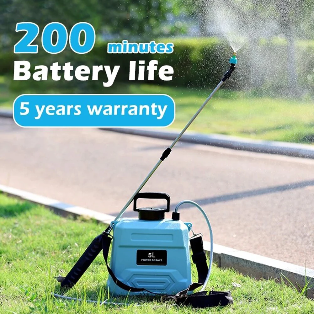 5L Shoulder Pesticide Sprayer Automatic Sprayer Bottle USB Rechargeable Garden Water Sprayer Lawn Sprinkler for Lawn Garden Weed