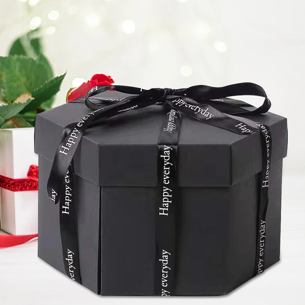 Hexagonal DIY Explosion Gift Box with Photo Album – Handmade Creative Cardboard Box for... - SKU HEB01618 - UGI Packaging