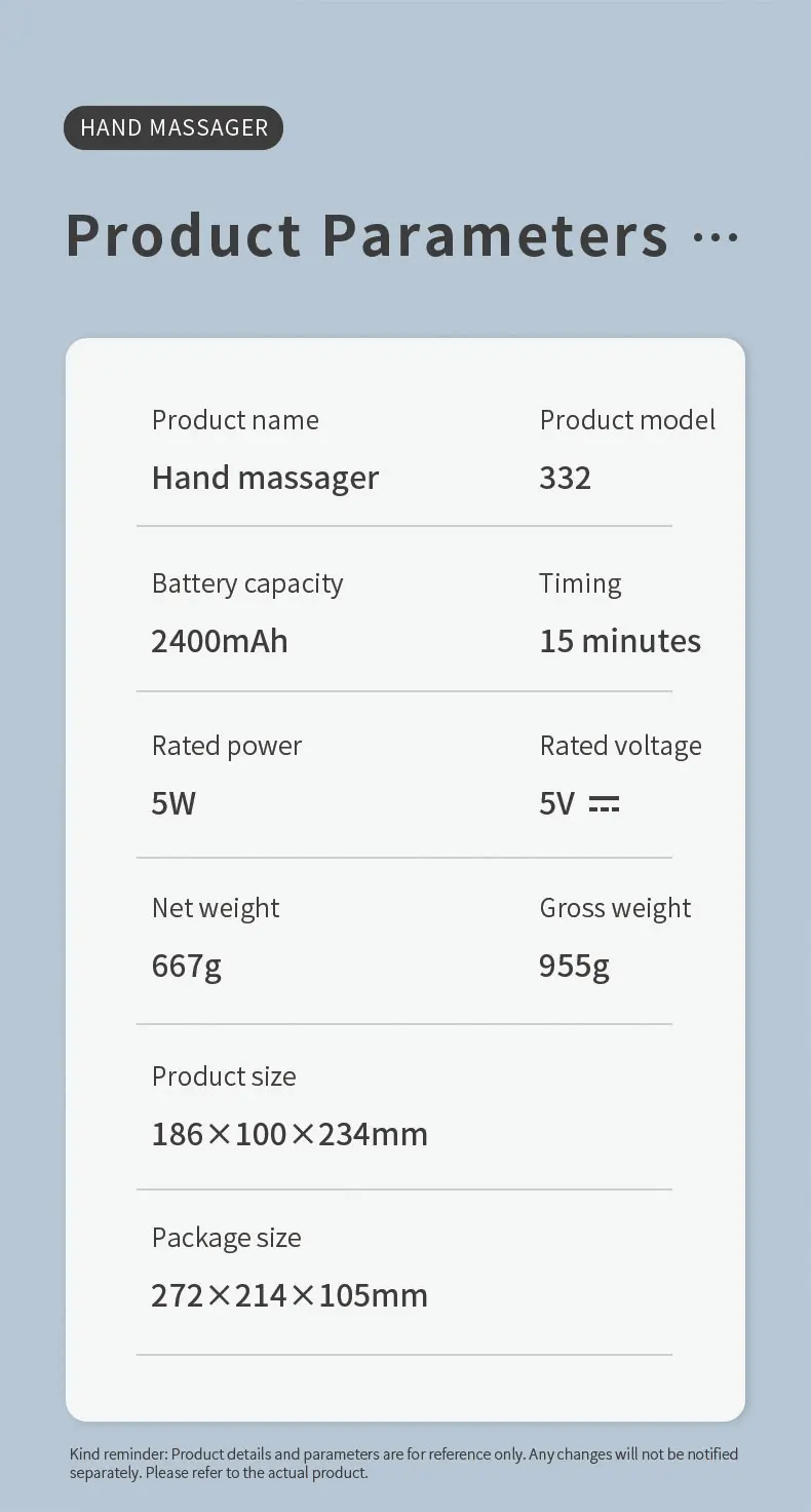 Hand Massager with Airbag Compression Electric Wrist Palm Finger Massage Machine
