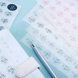 Étiquettes autocollantes Vintage 365 jours, étiquette Scrapbooking, décoration pour Album journal intime, papeterie Kawaii, DIY bricolage, 12 feuilles 