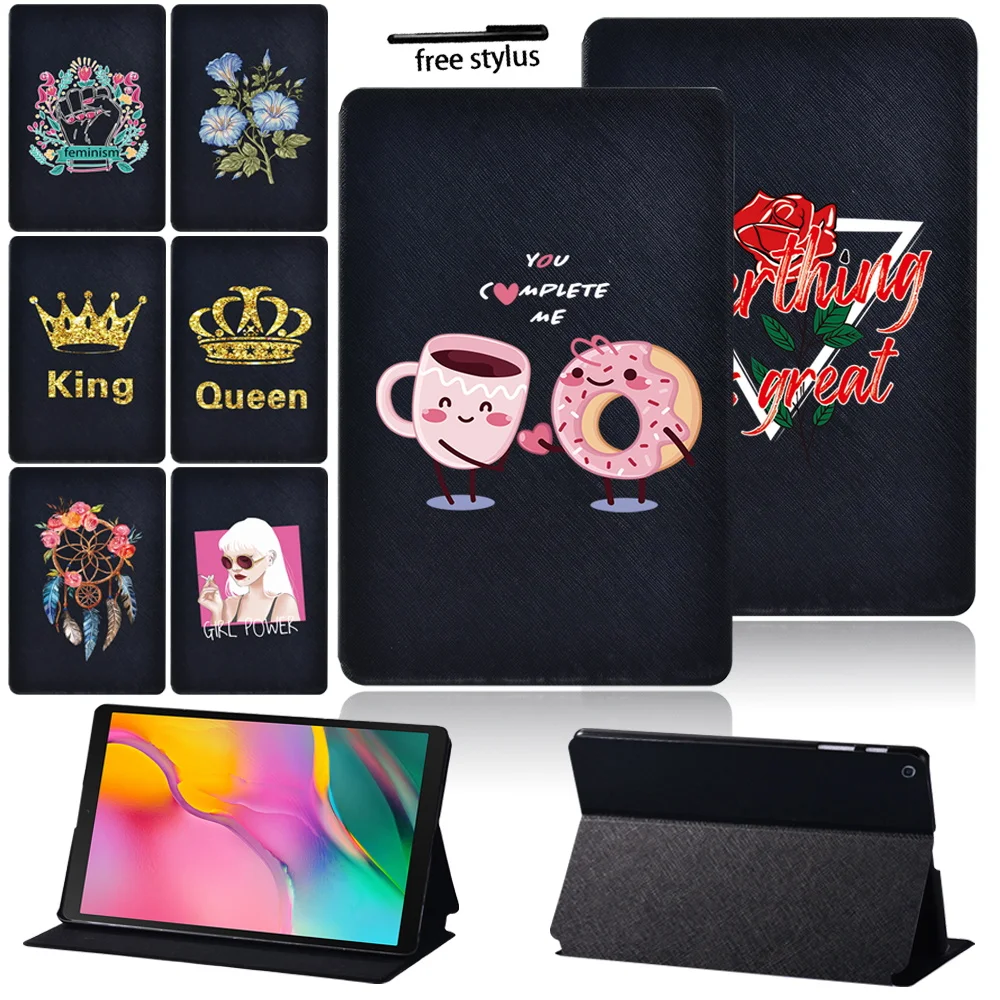 

For Samsung Galaxy Tab S6 Lite/S5e/Tab S7/S4/S6 T860 T865 10.5 inch Tablet Case Dust Leather Protective Shockproof Case + Stylus