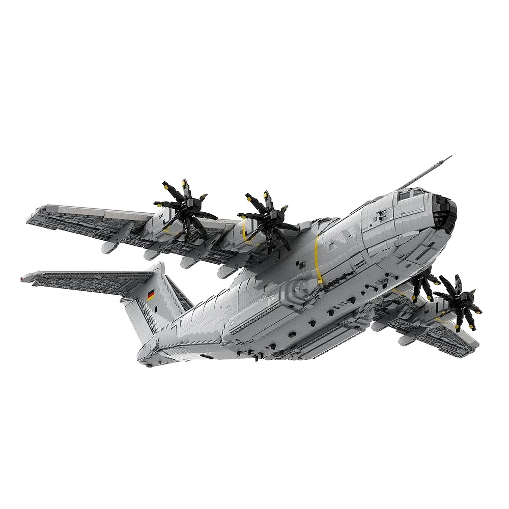 Moc Military Transport Air Force Aircraft Airbus A400M Atlas Building Blocks Modern Airbus Ucs Airbus Bricks Toy For Kids Gift