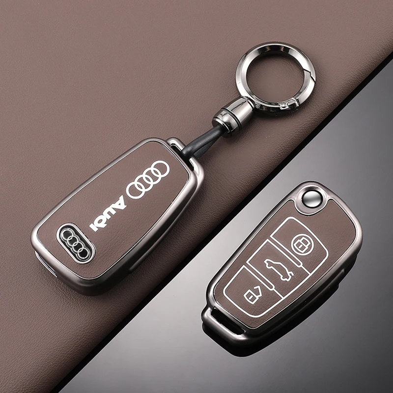 TPU Car Smart Remote Flip Key Case Cover Protection Shell For Audi A1 A3 A6 A6L Q2 Q3 Q7 TTS R8 S6 RS3 Auto Keychain Accessories key case cover,key case,flip key fob shell,car key shell