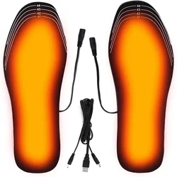 USB Heated Shoe Insoles - Electric Foot Warmer Pads - 35-40 (1 Pairs)