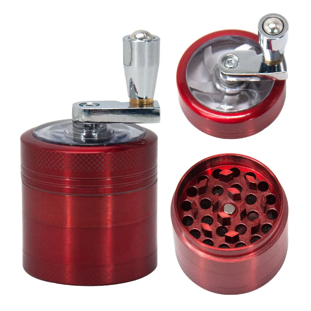 Zinc Alloy 40mm 4-Layer Metal Herb Herbal Household Commodity Spice Crusher Kitchen Grinder Tools