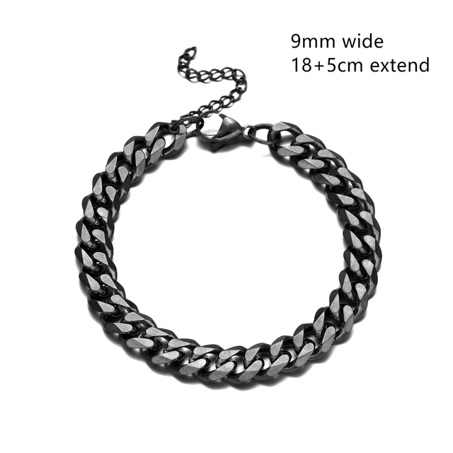 Classic Curb Cuban Chain Bracelet Men 