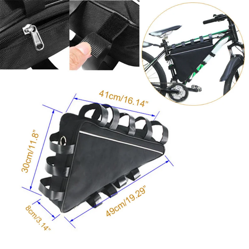 27 size Mountain Bike Triangle Tube Frame Bag Case Battery MTB Storage Protect