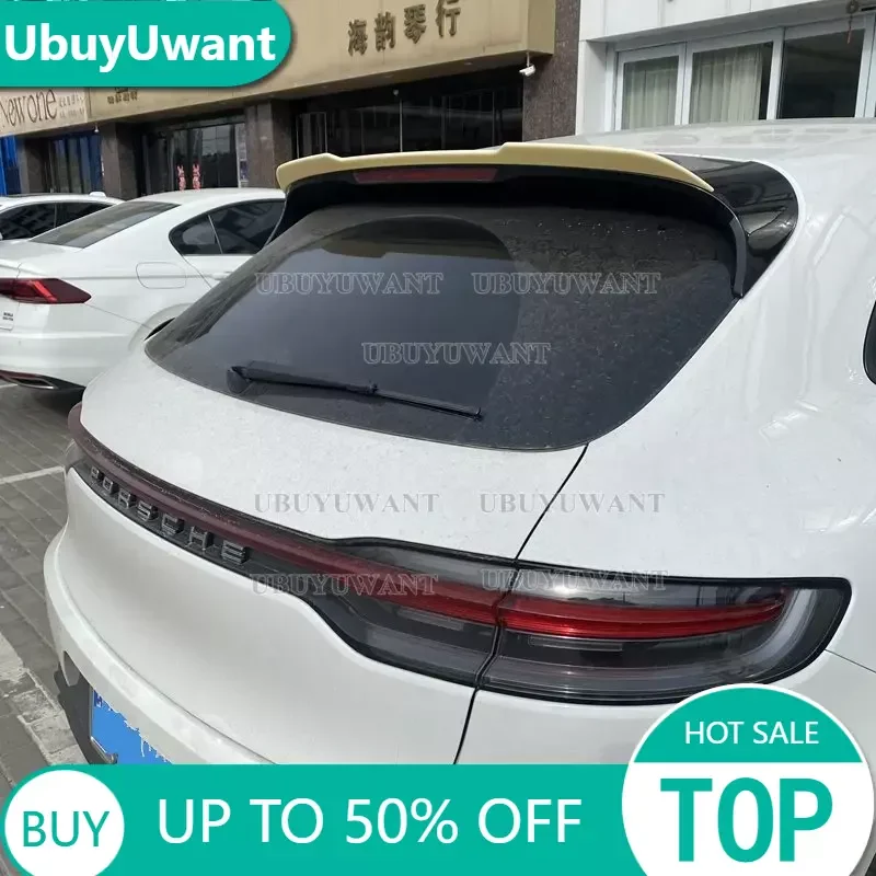 

ABS Material Rear Roof Spoiler Wings for Porsche Macan 2018-2022 Car Styling ABS Carbon Look Rear Spoiler