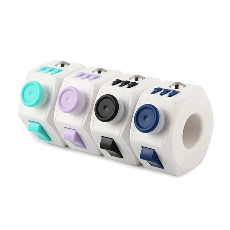 New Office Stress Fidget Toy Cube Anxiety Stress Relief Toys Cube Sensory Finger Toys for Adults and Kids Gift