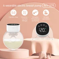 Electric Breast Pump Wearable Hands Free Breast Pumps Silent Invisible Milk Puller 3 Modes 9 Levels of Suction 180ML Capacity 2