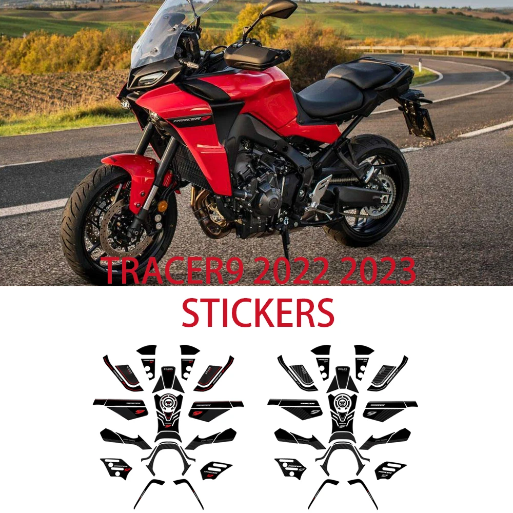 

Tracer 9 Accessories Anti-slip Decals for Yamaha Tracer9 Motorcycle 2022 2023 Knee Grip Full Set of Stickers 3D Epoxy Resin