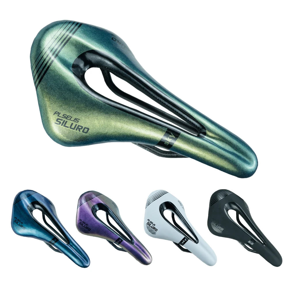 Selle de vélo de route VTT en carbone UD, coque inférieure en nylon, ultra-légère, 245g, confortable, nu, R64, 139x135mm  18