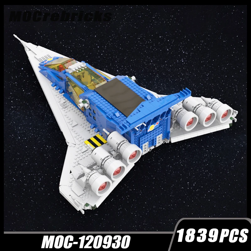 

MOC-120930 Galaxy Transporter Explorer Building Block Model DIY Assembled Bricks Creative Children Christmas Toys Kids For Gifts